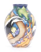 MOORCROFT POTTERY - BADGER PATTERN VASE