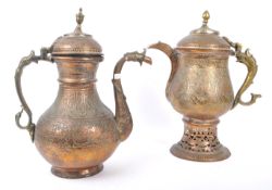 TWO EARLY 20TH CENTURY INDIAN / TIBETAN WATER JUGS