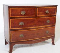 19TH CENTURY GEORGE III MAHOGANY CHEST OF DRAWERS