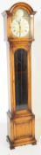 ART DECO STYLE LATER 20TH CENTURY OAK GRANDFATHER CLOCK
