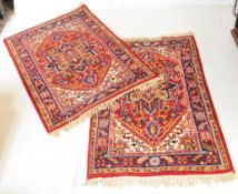 TWO LATE 20TH CENTURY PERSIAN MANNER WOOL RUGS