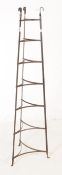 VINTAGE 20TH CENTURY WROUGHT IRON SEVEN TIER PLANT STAND