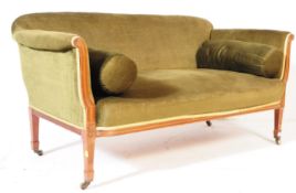 EARLY 20TH CENTURY MAHOGANY TWO SEATER SOFA SETTEE