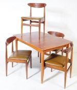 BRITISH MODERN DESIGN - MID CENTURY TEAK TABLE & CHAIRS