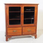 EDWARDIAN MAHOGANY GLAZED BOOKCASE CABINET