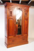 EARLY 20TH CENTURY EDWARDIAN WALNUT DOUBLE WARDROBE