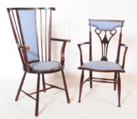 TWO EARLY 20TH CENTURY ARTS & CRAFTS ARMCHAIRS