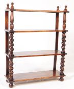VICTORIAN 19TH CENTURY SOLID MAHOGANY ETAGERE