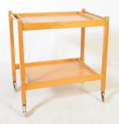 VINTAGE 20TH CENTURY WOOD BUTLERS SERVING TROLLEY