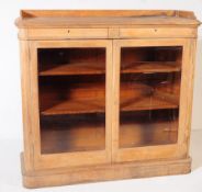 VICTORIAN PINE GLAZED LIBRARY BOOKCASE