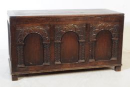 LATE 19TH CENTURY JACOBEAN REVIVAL OAK COFFER