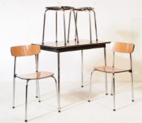 BRITISH MODERN DESIGN - FORMICA KITCHEN TABLE - CHAIRS - STOOLS