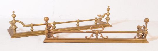 TWO EARLY 20TH CENTURY BRASS FIRESIDE FENDERS