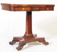 GEORGE III 19TH CENTURY MAHOGANY GAMES / CARD TABLE