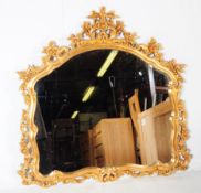 VINTAGE 20TH CENTURY FRENCH GILT OVERMANTLE MIRROR