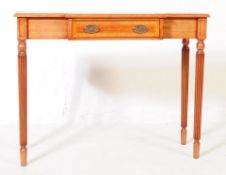 SHERATON REVIVAL MAHOGANY BREAKFRONT WRITING TABLE