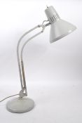 MID CENTURY METAL GREY INDUSTRIAL TABLE LAMP