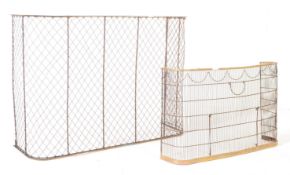 TWO EARLY 20TH CENTURY FIRE SIDE SCREENS / PROTECTORS