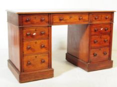 VICTORIAN MAHOGANY TWIN PEDESTAL DESK