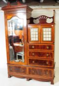 EDWARDIAN CIRCA 1900S INLAID COMPACTUM WARDROBE