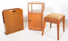 EARLY 20TH CENTURY ART DECO OAK BEDSIDE CUPBOARD