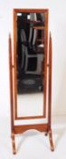 20TH CENTURY MAHOGANY CHEVAL MIRROR