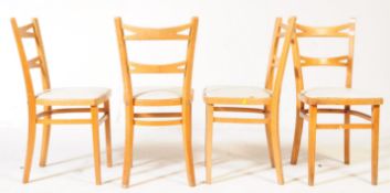 BRITISH MODERN DESIGN - SET OF FOUR VINTAGE KITCHEN CHAIRS