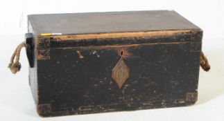 19TH CENTURY EBONISED OAK CARPENTERS CHEST