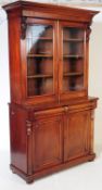 19TH CENTURY VICTORIAN MAHOGANY BOOKCASE CABINET