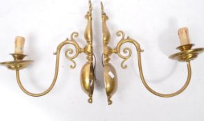 VINTAGE 20TH CENTURY CIRCA 1940S DUTCH BRASS WALL LIGHTS