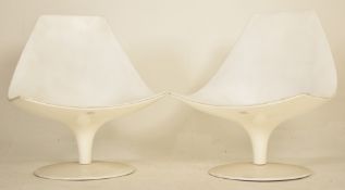 PIETRO AROSIO X TACCHINI - MOON CHAIR - PAIR OF 2003 LEATHER CHAIRS
