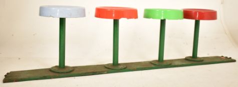 BINGO - MOUNTED GROUP OF 20TH CENTURY FAIRGROUND STOOLS