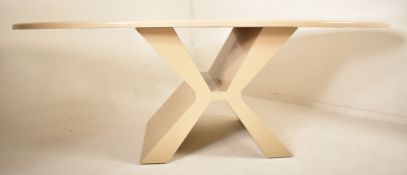 LARGE HIGH END DESIGN LACQUERED OVAL DINING TABLE