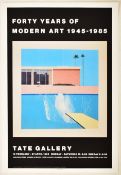 DAVID HOCKNEY - FORTY YEARS OF MODERN ART 1945-1985 - POSTER