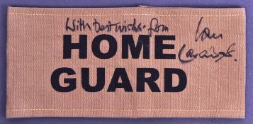 DAD'S ARMY (BBC SITCOM) - IAN LAVENDER SIGNED ARMBAND