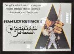 CLOCKWORK ORANGE (1971) - STANLEY KUBRICK - POSTER ON CARD
