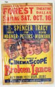 BROKEN LANCE (1954 WESTERN) - ORIGINAL SHOW CARD MOVIE POSTER