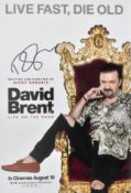 DAVID BRENT LIFE ON THE ROAD - RICKY GERVAIS - SIGNED PHOTOGRAPH
