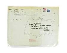 BOB KANE - BATMAN - HAND DRAWN ARTWORK ON ENVELOPE