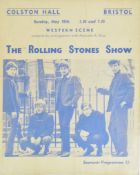 THE ROLLING STONES - ORIGINAL 1966 PROGRAMME BRISTOL COLSTON HALL