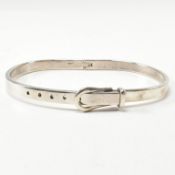 HALLMARKED SILVER BELT BUCKLE HINGED BANGLE