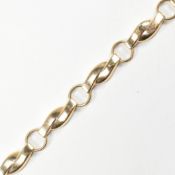 9CT GOLD FANCY LINK PANEL LINK BRACELET