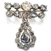 19TH CENTURY DIAMOND SET PENDANT BROOCH PIN
