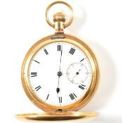 18CT GOLD WALTHAM MASS RIVERSIDE FULL HUNTER POCKET WATCH
