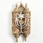 HALLMARKED 9CT GOLD TORAH SCROLL NECKLACE PENDANT
