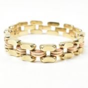 14CT GOLD BI COLOUR GOLD FANCY LINK BRACELET