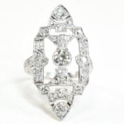 PLATINUM & DIAMOND PANEL RING