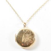 HALLMARKED 9CT GOLD LOCKET PENDANT NECKLACE