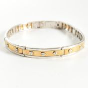 ITALIAN 18CT GOLD SCREW DETAIL LINK BRACELET