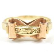 14CT BI COLOUR GOLD RETRO RING